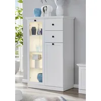 Home Affaire Vitrine »Örebro«, zeitloser Landhausstil, mit Vollauszug, Beleuchtung