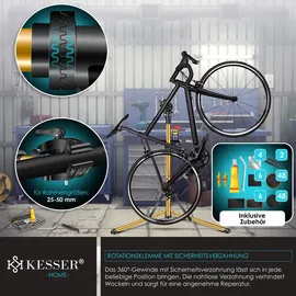 Kesser Fahrradmontageständer Profi Aluminium 360° drehbar gold