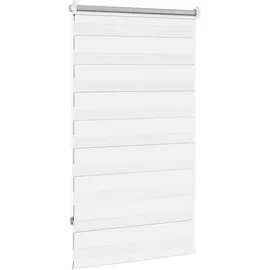 vidaXL Doppelrollo 70 x 120 cm Weiß