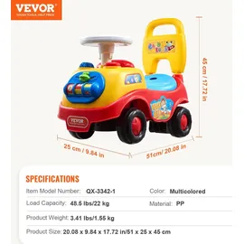 Vevor Ride Racer Aufsitzauto Rot