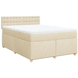 vidaXL Boxspringbett 140 x 200 cm Creme