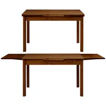 Home Affaire Esstisch HOME AFFAIRE "Tirza", braun (dunkelbraun), B:120cm H:75cm T:80cm, Tische, Esstisch, aus massiver Kiefer, FSC zertifiziert, mit Auszugsfunktion