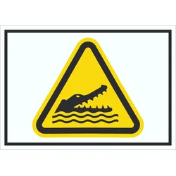Schild Warnung Krokodil Symbol A1 (594x841mm)