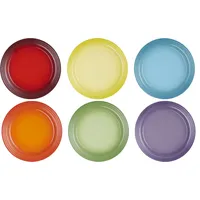 Le Creuset 6er Set Speiseteller 27 cm Regenbogen,