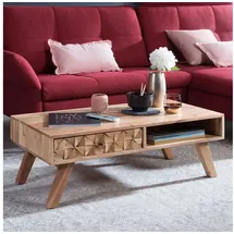 FineBuy Couchtisch Akazie Braun 95 x 35 x 50 cm