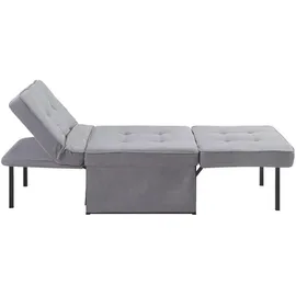 Atlantic Home Collection Sessel, Liege, Hocker Finn, Polyester, Grau,