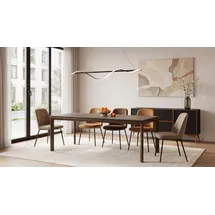WFL GROUP Elan 160 x 76 x 90 cm ausziehbar braun