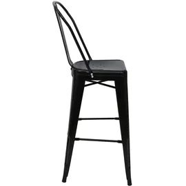 Mendler Barhocker HWC-A73 Abmessungen Metall Industriedesign schwarz