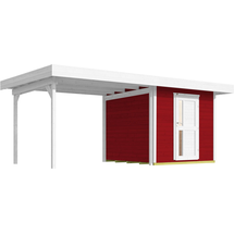 Weka Designhaus 172 B 5,3 x 2,41 m schwedenrot inkl. Anbau