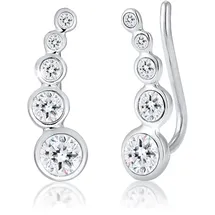 Elli Ohrstecker Ohrklemme Earclimber Kristalle von Swarovski silber 925 Sterling Silber onesize