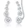 Elli Ohrstecker Ohrklemme Earclimber Kristalle von Swarovski silber 925 Sterling Silber onesize