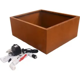 Estexo Springbrunnen Wasserfall Wasserlauf Zierbrunnen Rost 77x66x128 cm