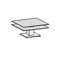 Voglauer V-Montana Couchtisch 90 x 90 cm ohne Schublade