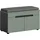 xonox.home - Sitzbank inkl. Sitzbank Canu 80x45x37cm in Korpus Basalt grau Nb., Front Smoke Green Nb. - Bank Garderobenbank Flurbank Truhe - modern & praktisch