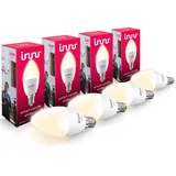 innr Zigbee Smart Lampe E14, Funktioniert mit Alexa und Hue* (Bridge Erforderlich), Warmweiss, Smart Glühbirne E14, Smart Home Lampe, Dimmbar, 4-Pack