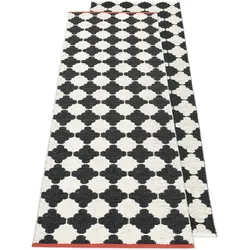 Pappelina - Marre Wendeteppich, 70 x 225 cm, black / vanilla