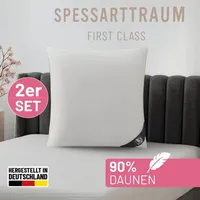SPESSARTTRAUM Daunenkissen FIRST CLASS 80 x 80 cm Weiß