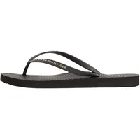 Tommy Hilfiger Damen Flip Flops Beach Sandal Zehentrenner, Schwarz (Black), 39