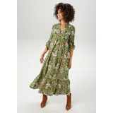 Aniston CASUAL Maxikleid Paisley Grün/Dunkelgelb/Türkis/Schwarz/Pink/Weiß/Blau 48
