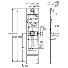 Grohe Rapido Duschrahmen Unterputzinstallation