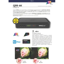 hts e-com DigiQuest Q99 4K UHD TiVuSat Receiver inkl. Karte + WiFi Stick – tivùsat zertifiziert (nicht aktiviert), HEVC HDR, PVR Ready, LAN, USB, HDMI-Kabel