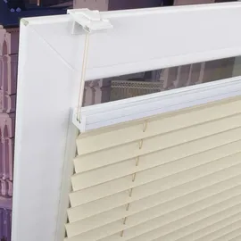 LIEDECO Klemmfix Plissee verspannt 100 x 150 cm beige