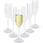 Spetebo Mehrweg Kunststoff Sektglas 165 ml kratzfest - 6er Set - Camping Sektflöte wiederverwendbar - Champagner Stielglas Sektkelch Plastik Sekt Glas