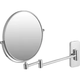 Tectake tectake® Kosmetikspiegel, 5-fach Vergrößerung Silber