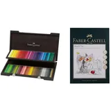 Faber-Castell 110013 - Buntstifte Polychromos, im 120er Holzkoffer & Art & Graphic Skizzenblock, A4 160 g/m2 Block mit 40 Blatt