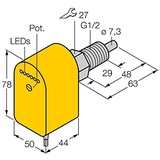 Turck 6870097-FCS-GL1/2A4P-VRX/24VDC,Strömungsüberwachung Eintauchsensor