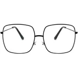 KAEOISFU übergroße Quadratische Lesebrille Damen und Herren Große blaulichtfilter brille Lesebrillen Mode Große Gläser Metall Computer Lesebrill(Gold,+2.5 - XL