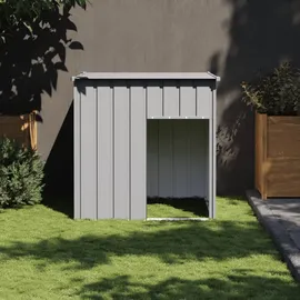vidaXL Hundehütte mit Dach Anthrazit 110x103x109 cm Verzinkter Stahl