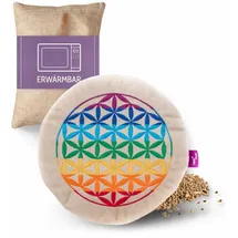 Habibi Plush Premium – 1715 Wärmekissen „Blume des Lebens“, herausnehmbare Körnerfüllung - zum Erwärmen in der Mikrowelle/Backofen