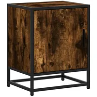 VidaXL Nachttisch Räuchereiche 40x31x50 cm Holzwerkstoff und Metall