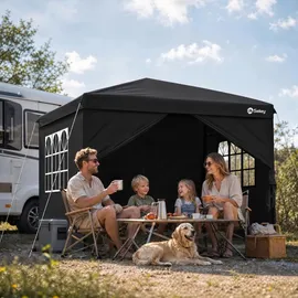 Sekey Faltpavillon 3 x 3 m inkl. 4 Seitenteile Grau