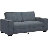 vidaXL 2-Sitzer-Sofa Dunkelgrau 140 cm Samt