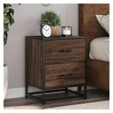 vidaXL Nachttische 2 Stk. Braun Eichen-Optik 40x31x50 cm Holzwerkstoff