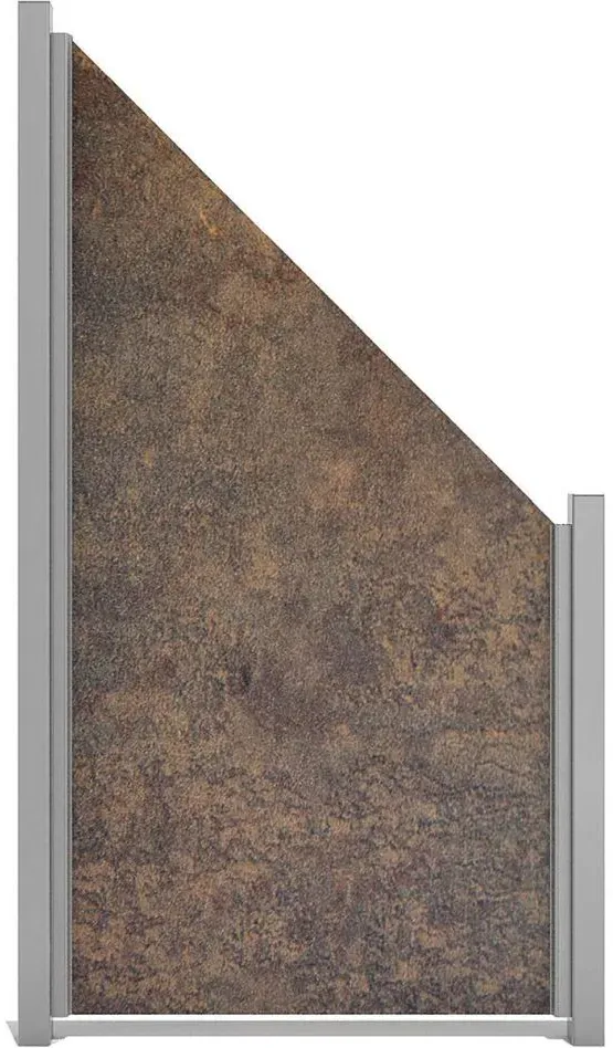 GroJa Premo HPL-Sichtschutzelement Rostoptik Anschluss Sichtschutz