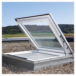 VELUX Flachdachfenster Basis-Element CXP 0473Q Kunststoff Manuell, 120x120 cm