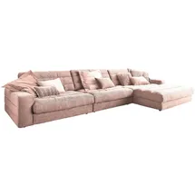 KAWOLA Ecksofa XL Lana Cord Recamiere rechts rosa