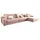 KAWOLA Ecksofa XL Lana Cord Recamiere rechts rosa