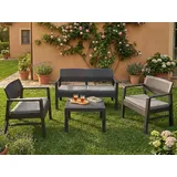 Dmora Outdoor-Lounge-Set 4-tlg. Anthrazit