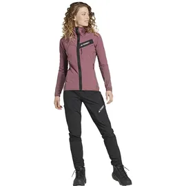 Adidas Terrex Techrock Wind Fleece Mit Durchgehendem Reißverschluss - Quiet Crimson - L