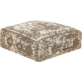 Beliani Bodenkissen SHASA 50 x 50 cm Beige/Braun