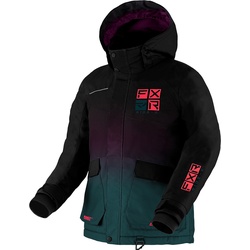 FXR Kicker Jugend Snowmobil Jacke, schwarz-rot, Größe 36