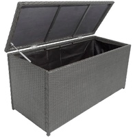 Auflagenbox Aufbewahrungsbox Kissenbox Box in hellgrau 120 cm breit