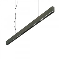 Ideal Lux LED Pendelleuchte OFFICE, 30W, 3000K, 2800lm, IP20, höhenverstellbar, schwarz