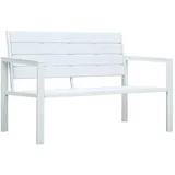 vidaXL Gartenbank 120 cm Weiß
