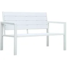 vidaXL Gartenbank 120 cm Weiß