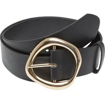 URBAN CLASSICS Organic Buckle Shaped Synthetic Leather Belt - Schwarz - L/XL